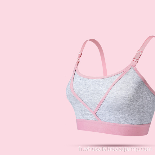 Soutien-gorge d&#39;allaitement sans fil de maternité en coton doux